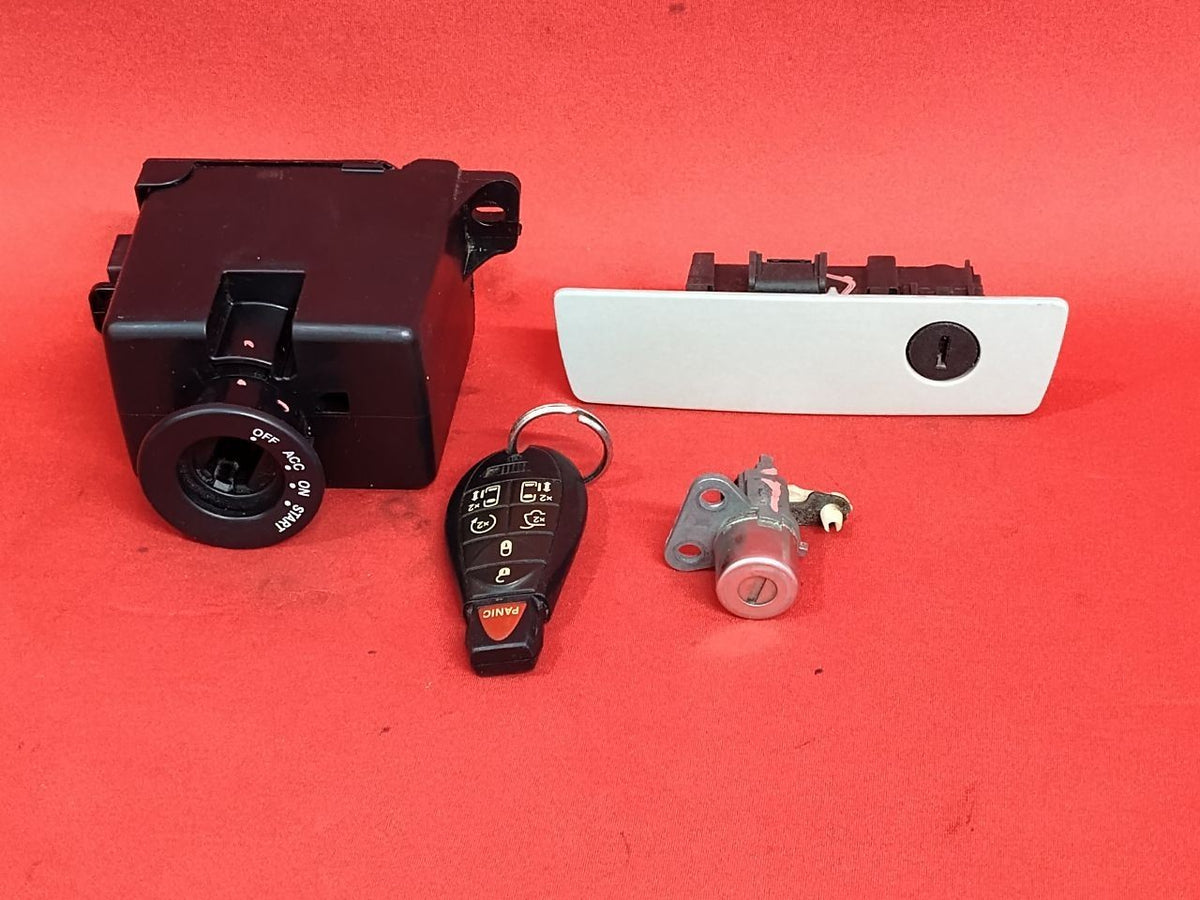 2008-2010 Chrysler Town & Country Ignition Lock Switch Door Cylinder Key SET