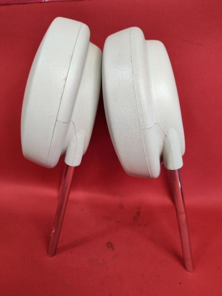 2012-2019 Fiat 500 FRONT Left Right Seat Headrest Set AJ -WD Avorio Ivory White