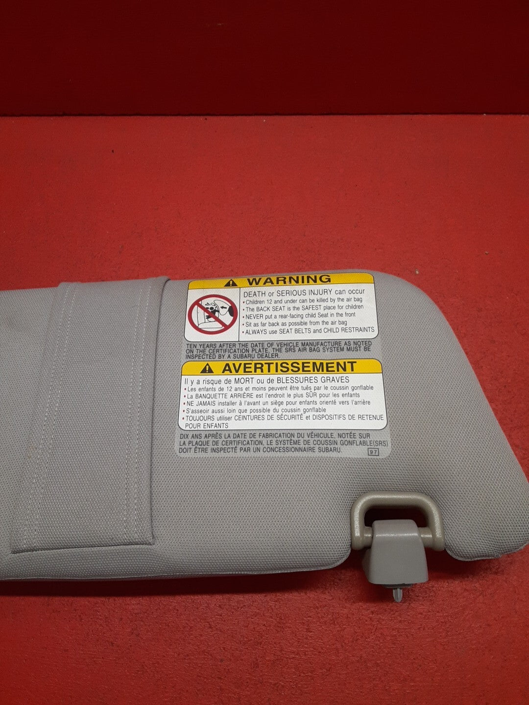 2003 2004 2005 Subaru Forester LEFT DRIVER Sun Visor Shade 92011SA212NE