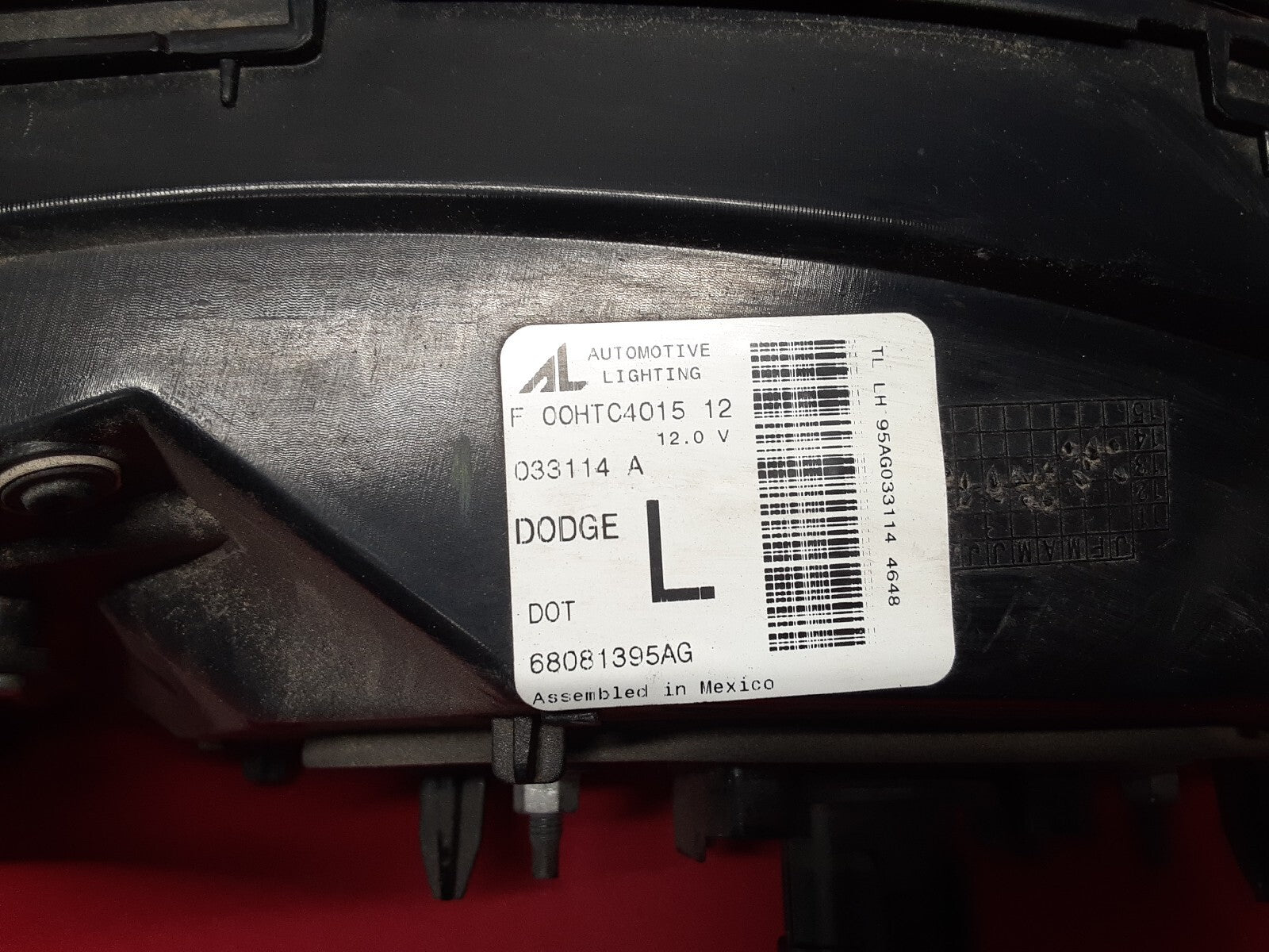 2013 - 2016 Dodge Dart LEFT DRIVER Tail Light Corner Lamp 68081394AG