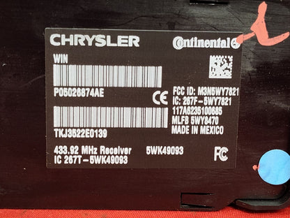 2008-2010 Chrysler Town & Country Ignition Lock Switch Door Cylinder Key SET