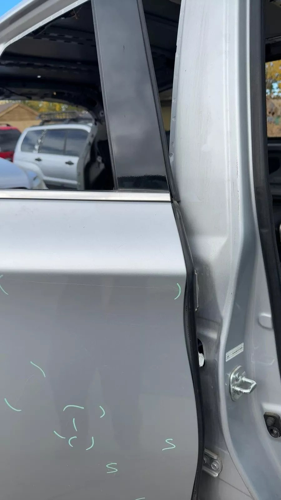 2013 Infiniti JX35 Right Rear Passenger Door K23 Brilliant Silver - Used Grade B