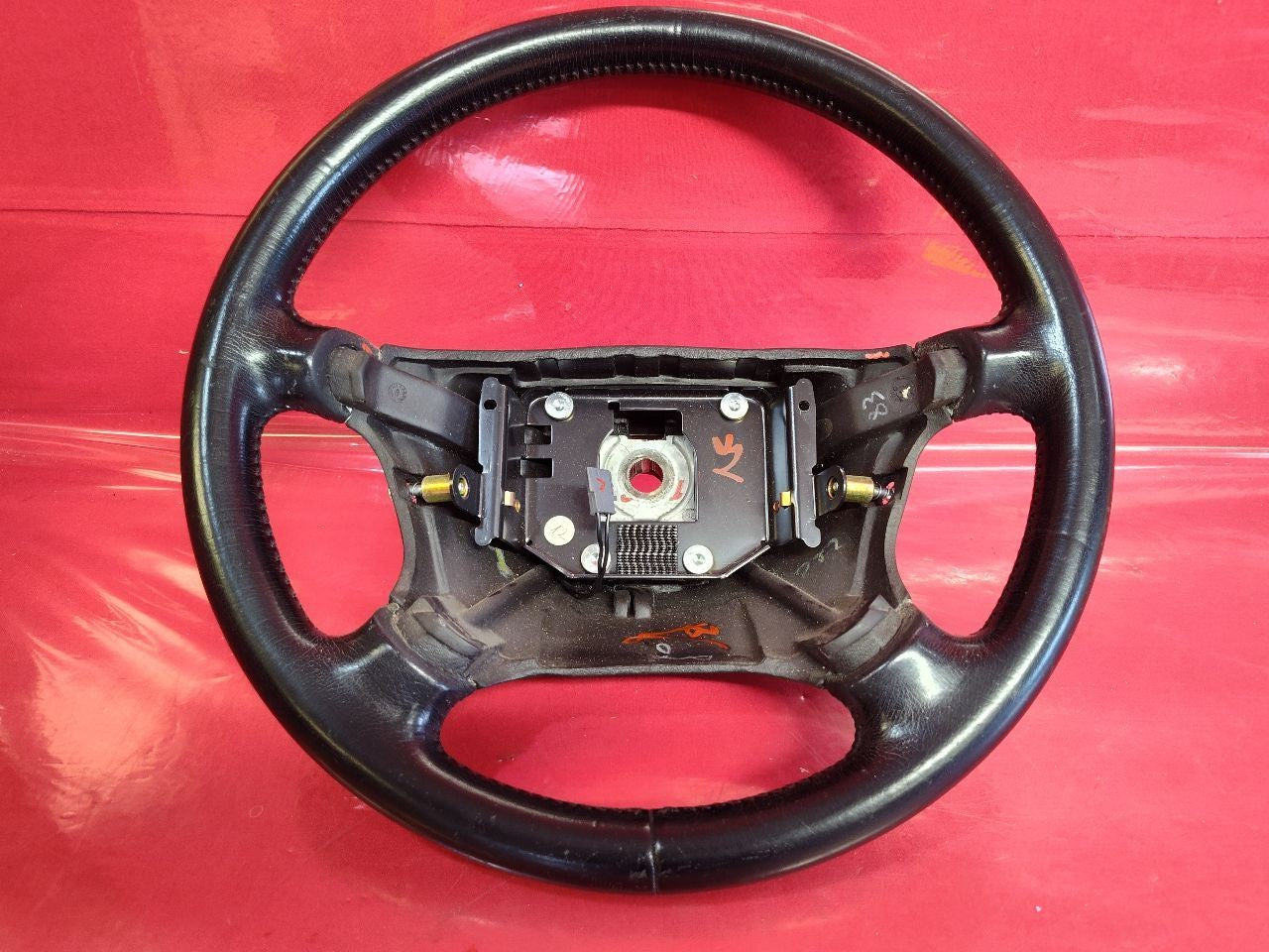 1999 2000 2001 2002 2003 Saab 9-5 Black Leather Steering Wheel 4532255 
