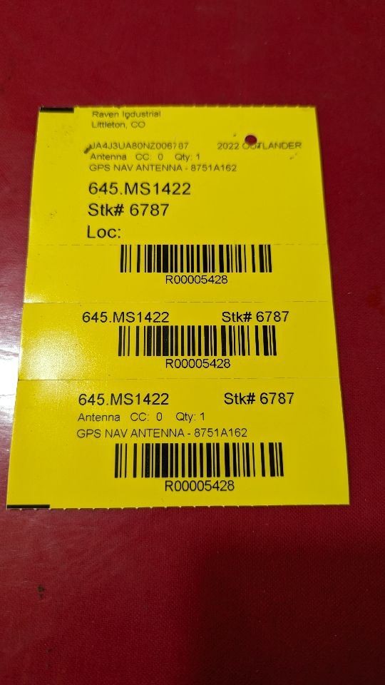 2022-2024 Mitsubishi Outlander / PHEV Navigation GPS Antenna 26k Miles 8751A162