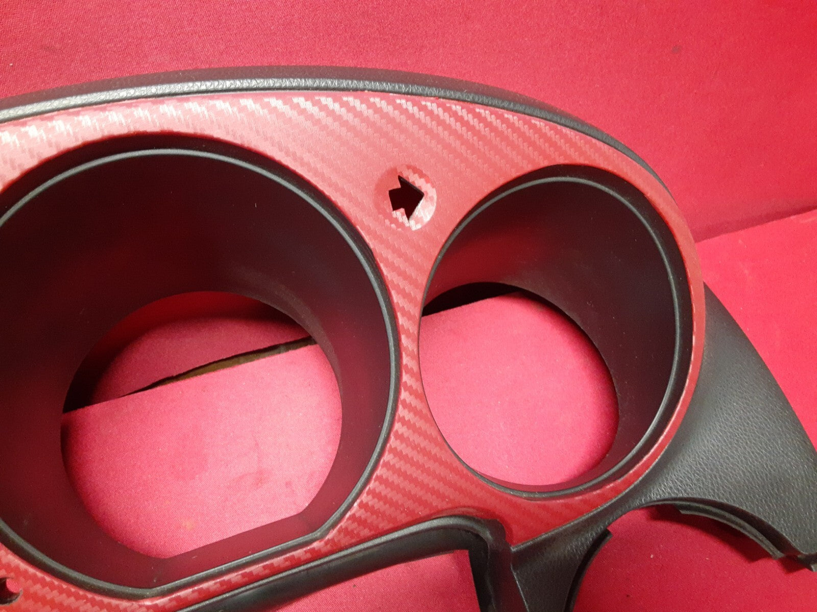 2002 Nissan Altima Speedometer Cluster Dash Trim Bezel RED CARBON 68240-8J001