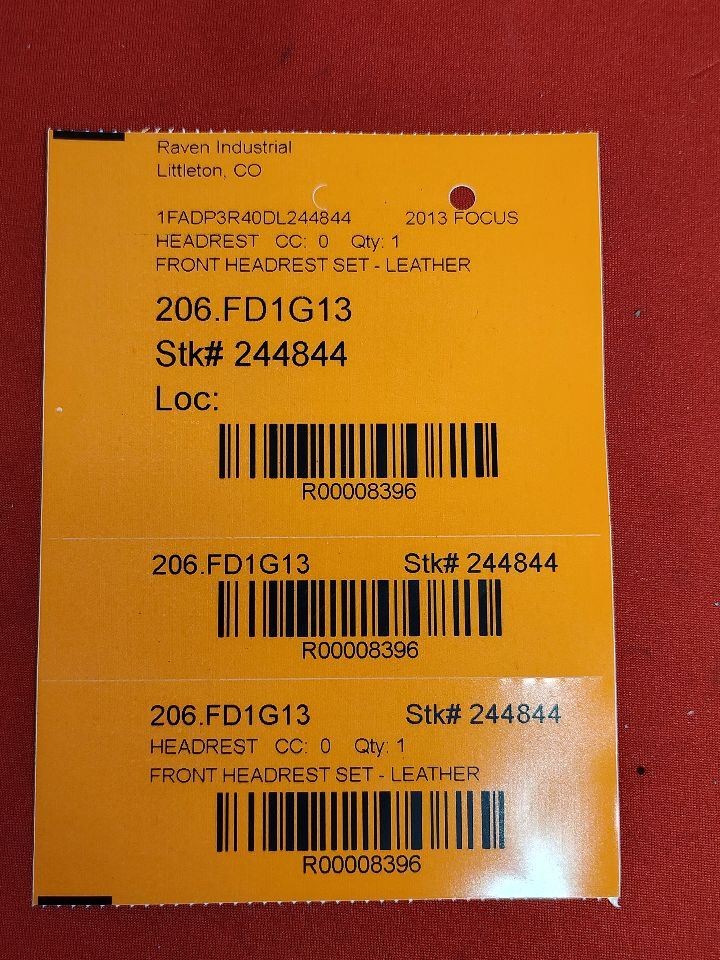 2013 2014 Ford Focus FRONT Left Right Seat Headrest Set Medium Stone LEATHER