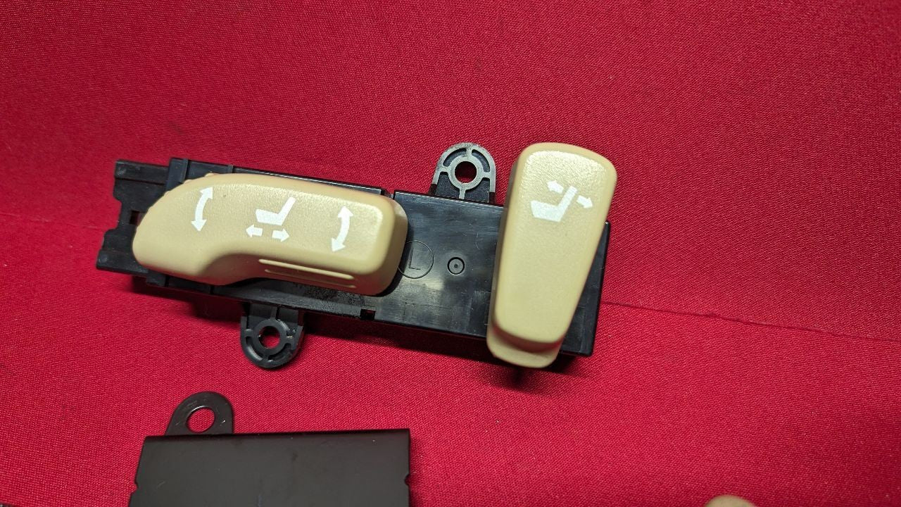 2011-2015 Infiniti QX56 QX80 Left Driver Lumbar Seat Switch Hardware Set Beige