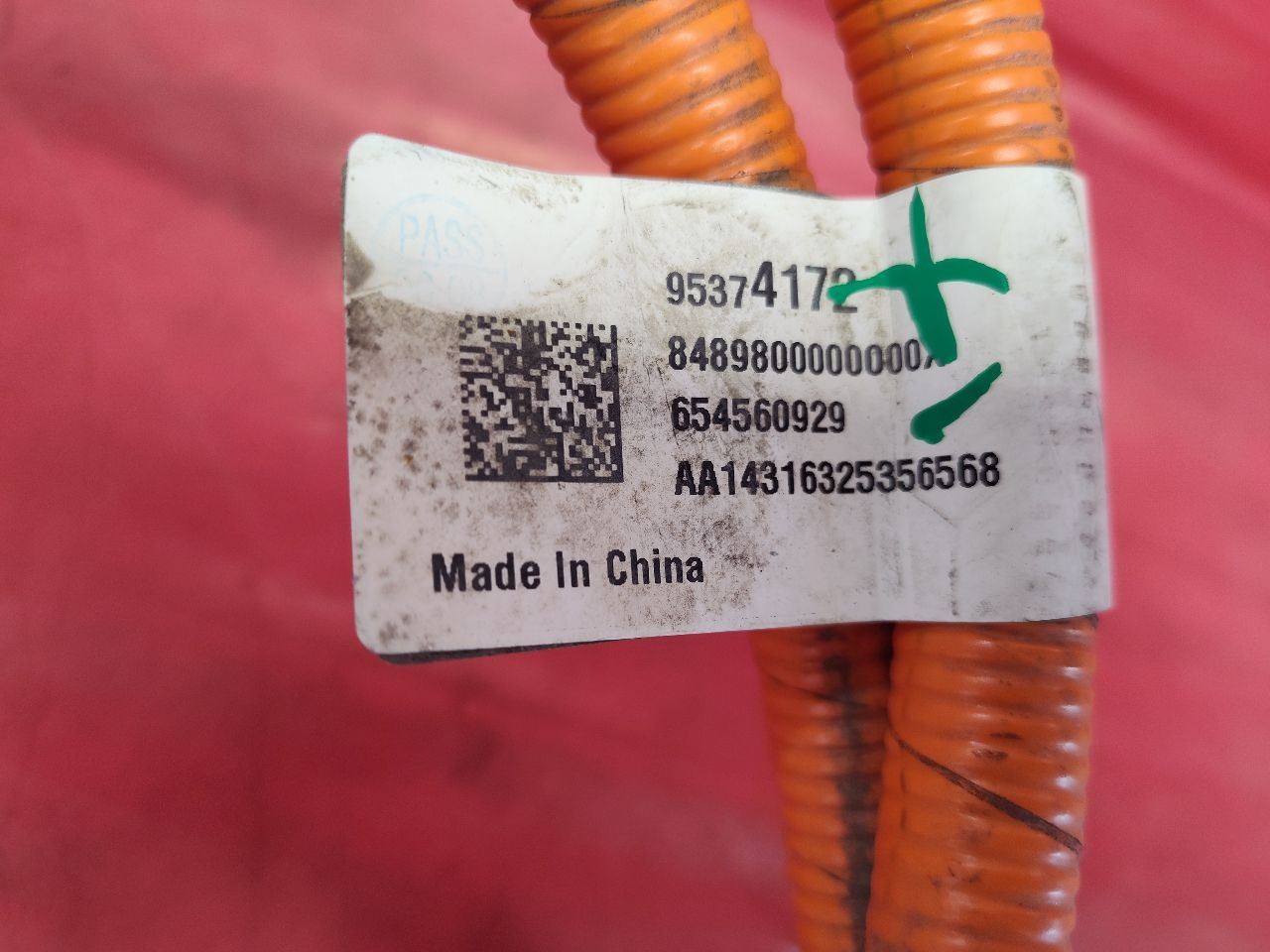 2014-2016 Chevrolet Chevy Spark EV Drive Motor Battery Charger Cable Harness 69k