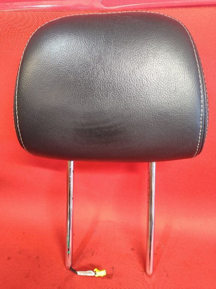 2010-2012 Jeep Liberty FRONT Seat Headrest Dark Slate Leather WHITE STITCHING
