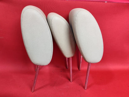 2005-2007 Land Rover LR3 Rear 2nd Second Row Seat Headrest Set Alpaca