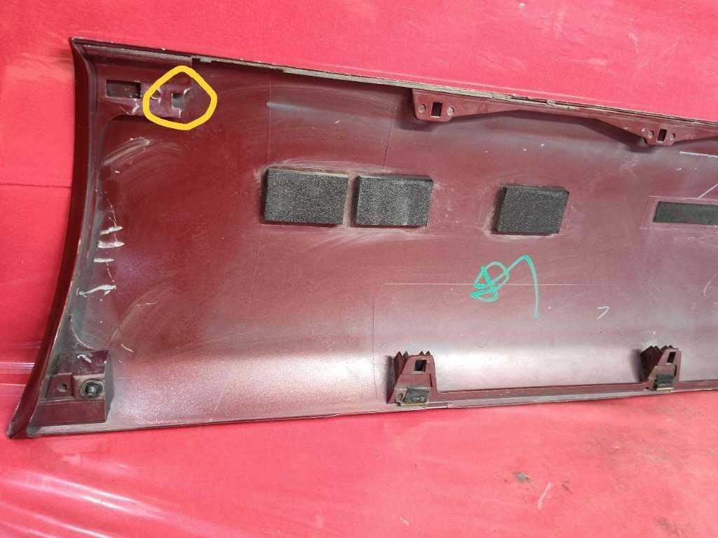 2003-2005 Toyota 4Runner FRONT LEFT DRIVER Door Trim Panel Moulding Cladding Red