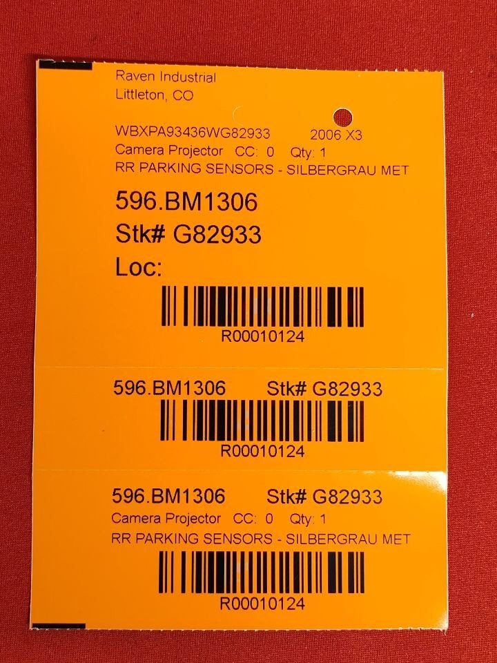 1997-2010 BMW Parking Aid Ultrasonic Sensor of Four - SILBERGRAU MET WA08