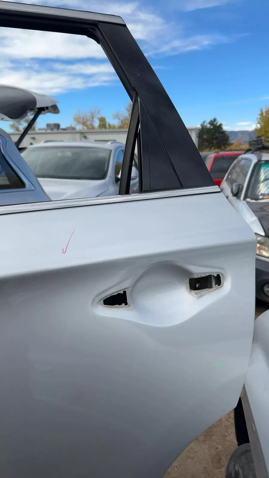 2013 Infiniti JX35 Left Rear Driver Door K23 Brilliant Silver - Used Grade A