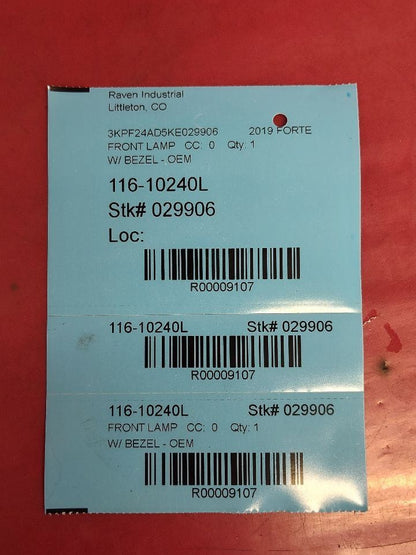 2019-2021 Kia Forte LEFT DRIVER Bumper Daytime Running Lamp Bezel SET - 68k