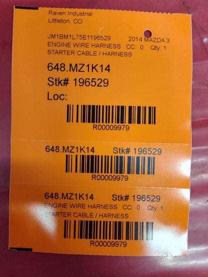 2014-2018 Mazda 3 6 JAPAN Negative Battery Cable w/ Terminal Sensor PE05-18-8A1