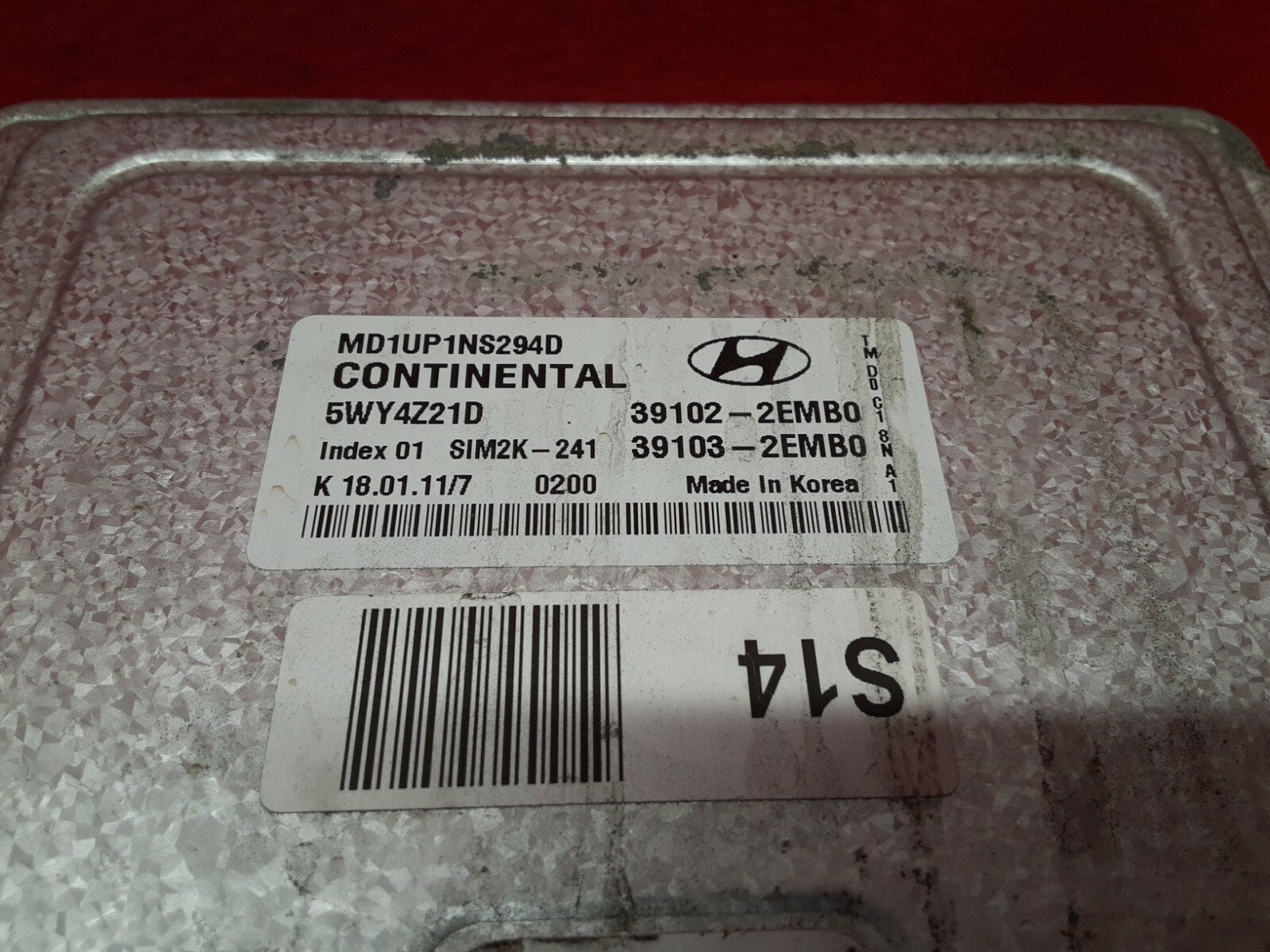 2011 Hyundai Elantra Auto Trans 1.8L L4 Engine Control Module Unit ECM ECU