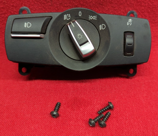 2009 - 2019 BMW Headlight Headlamp Switch w/ Fog Lights Interior Dimmer & Screws
