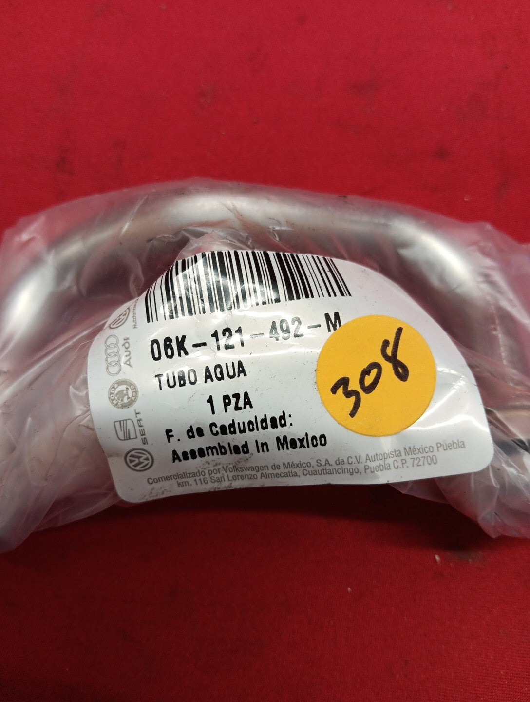 2013-2018 Volkswagen Audi Turbocharger Coolant Line 06K121492M