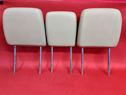 2005-2007 Land Rover LR3 Rear 2nd Second Row Seat Headrest Set Alpaca