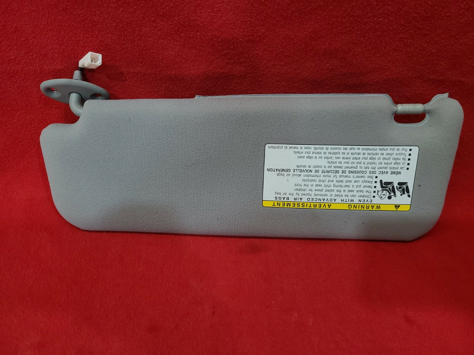 2004 - 2009 Toyota Prius Sun Visor - Passenger Side Right - DARKER GREY