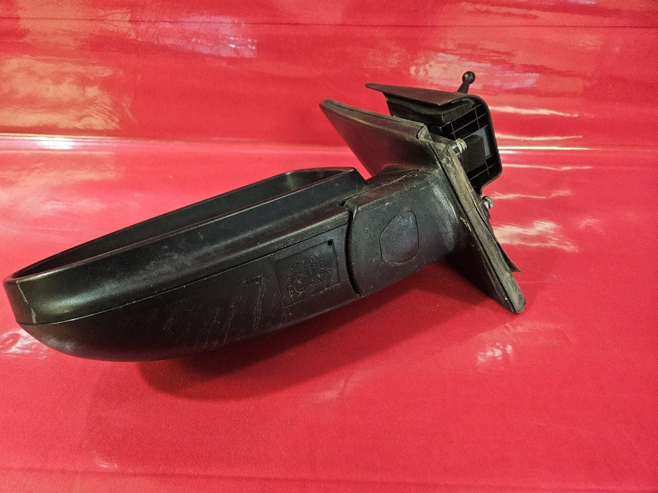 06-09 Hyundai Accent LEFT DRIVER Door Mirror Basic Textured Black Manual Adjust