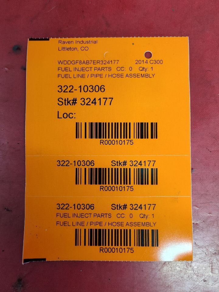 2012-2018 Mercedes 3.5L V6 Gas / Flex Fuel High Pressure Line Pipe - 110k
