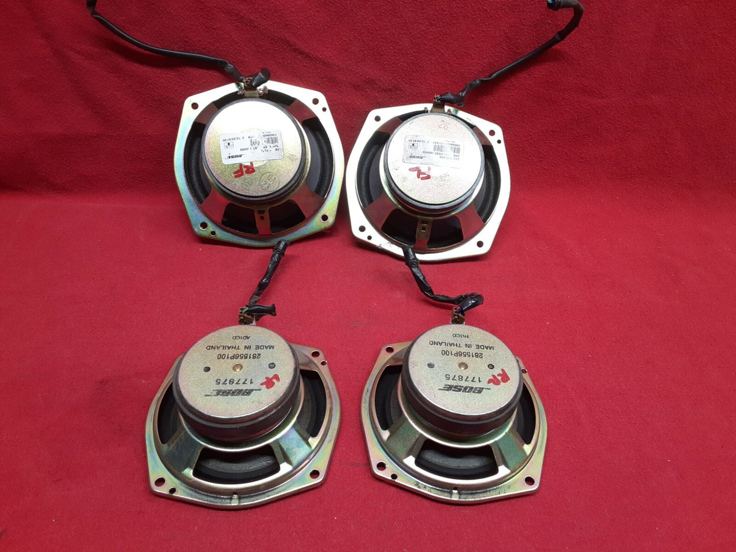 2002 2003 2004 Infiniti I35 Stereo Audio Speaker Door Set of Four w/ Bose System
