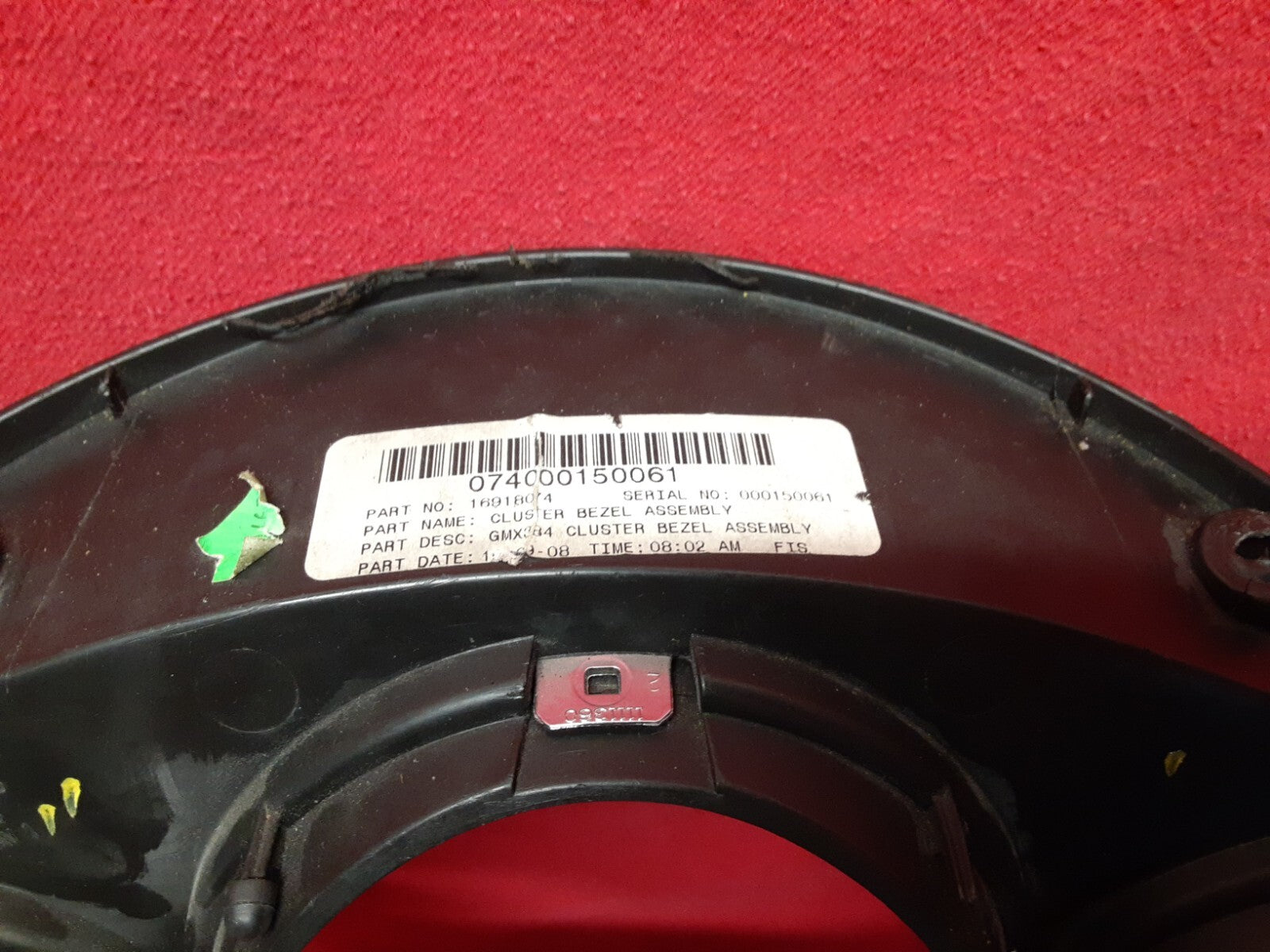 2007 2008 2009 Saturn Aura Instrument Panel Cluster Speedometer Bezel Trim