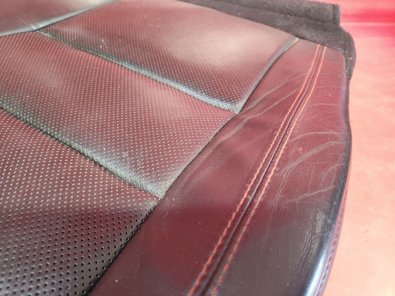 2016-2026 Durango 16-22 Grand Cherokee LEFT DRIVER Lower Seat Cushion RED Stitch