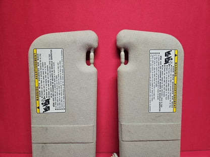 2009 2010 Pontiac Vibe Left Right Grey Cloth Sun Visors Sunshade SET