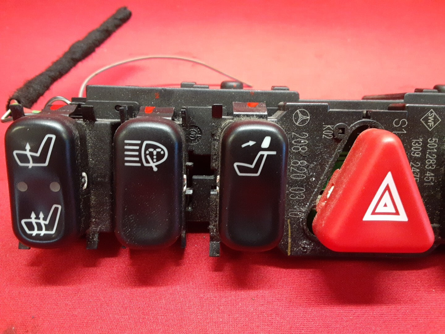 1994-2004 Mercedes-Benz Heated Seat Hazard Lock Switch Control Panel 2108200151