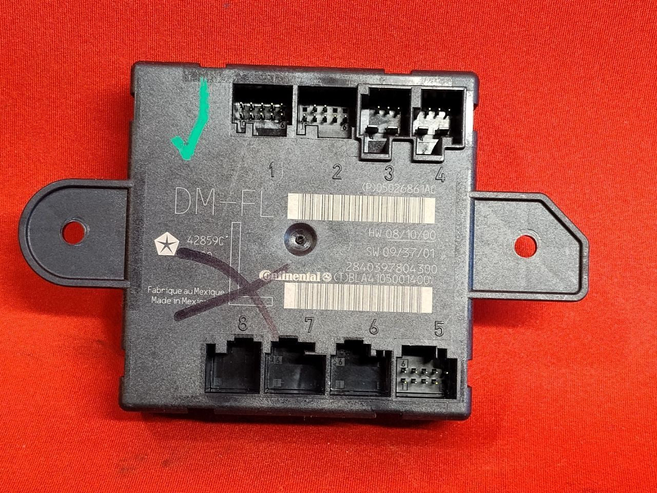 2007-2020 Chrysler Dodge Jeep FRONT LEFT DRIVER Door Control Module 05026861AC