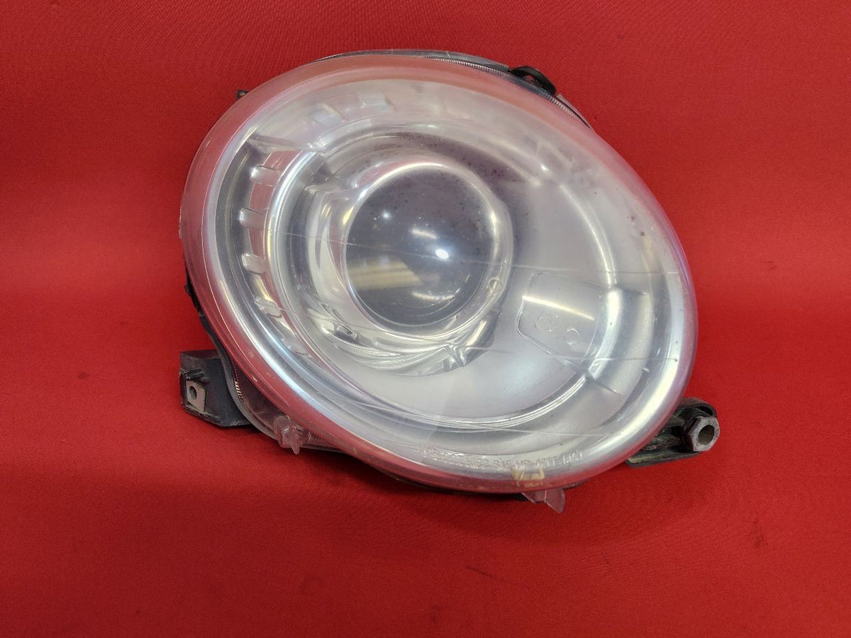 2012-2019 Fiat 500 Coupe RIGHT PASSENGER Headlamp Halogen Projector Chrome Ring