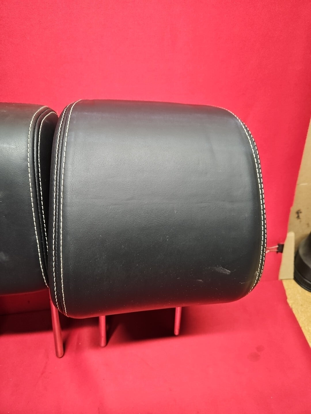 2010 - 2013 Land Range Rover Sport REAR Headrest SET Black Satin Style Leather