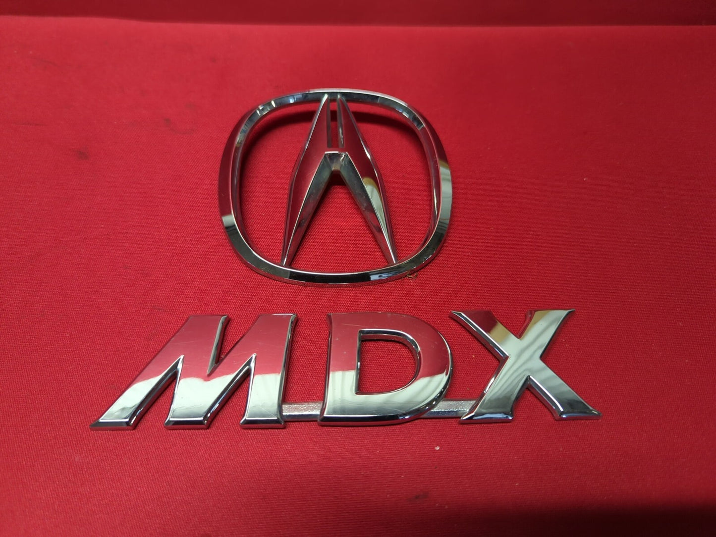 2002 - 2006 Acura MDX REAR Liftgate Hatch Emblem Logo Badge Set Chrome Silver