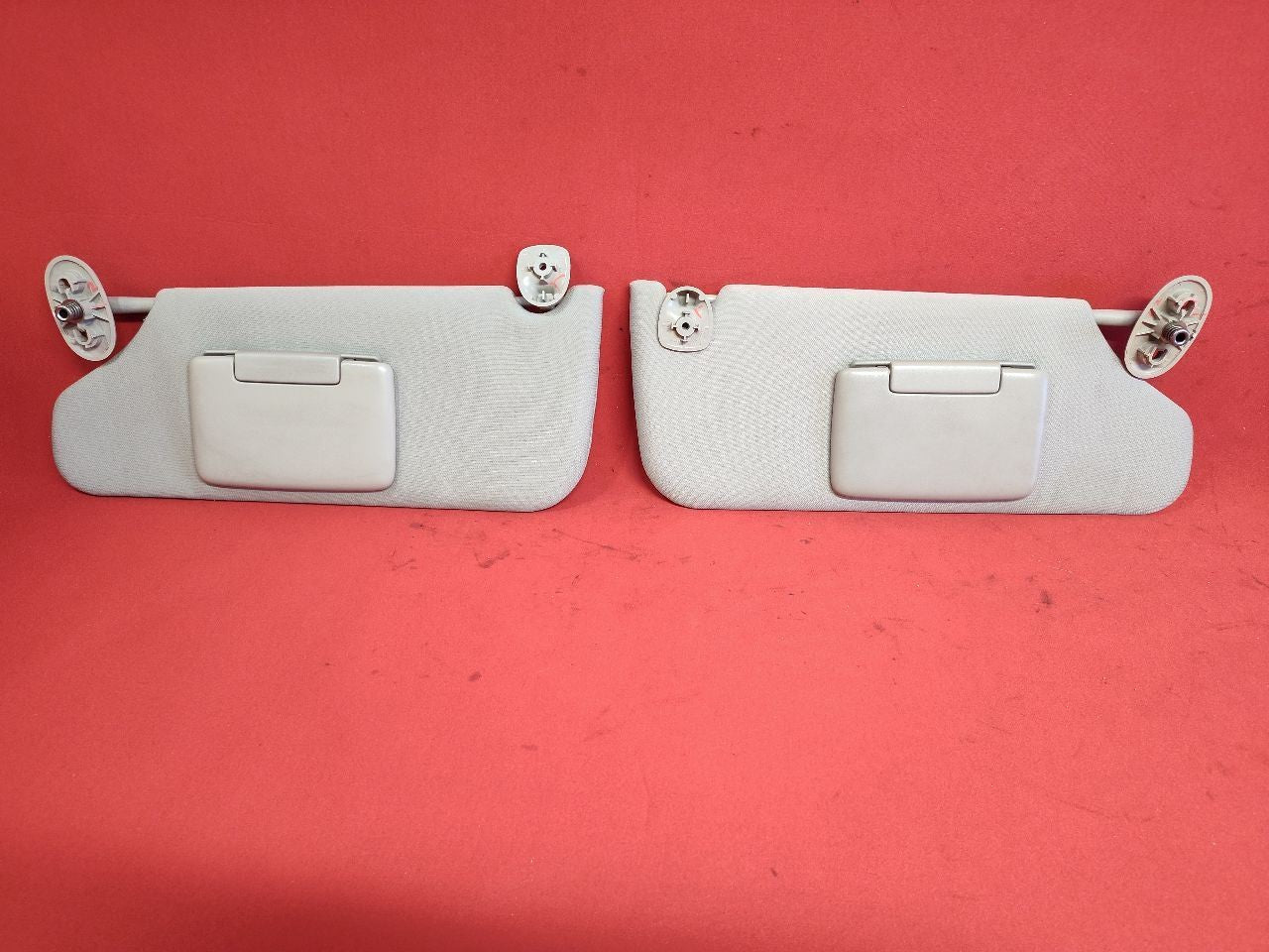 2005-2010 Jeep Grand Cherokee Sun Visor Shade Left Right SET Grey Cloth