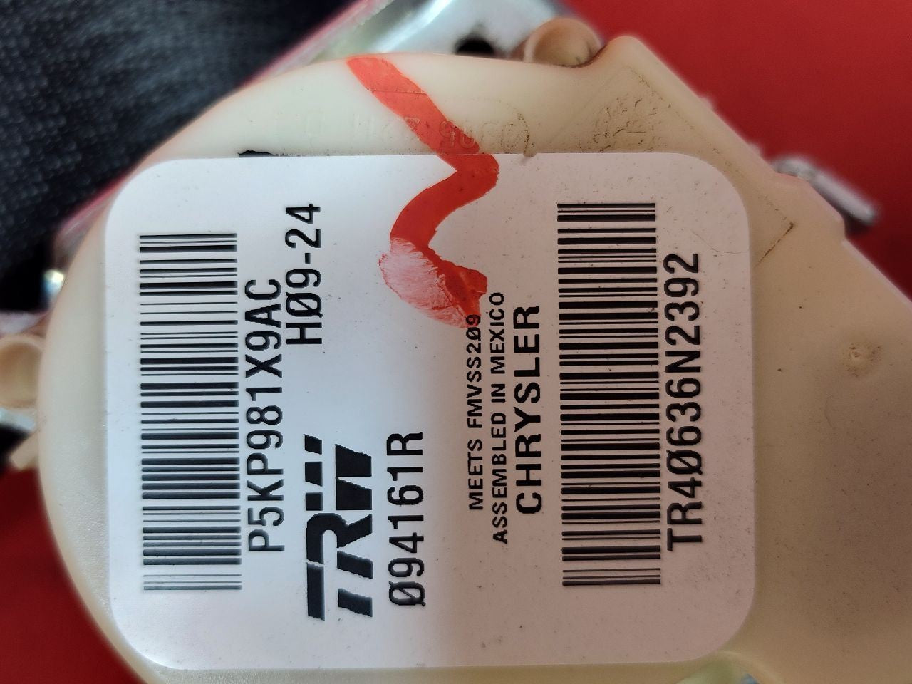 2013-2019 Dodge Ram REAR 2nd Row Left -or- Right Outer Seat Belt Retractor
