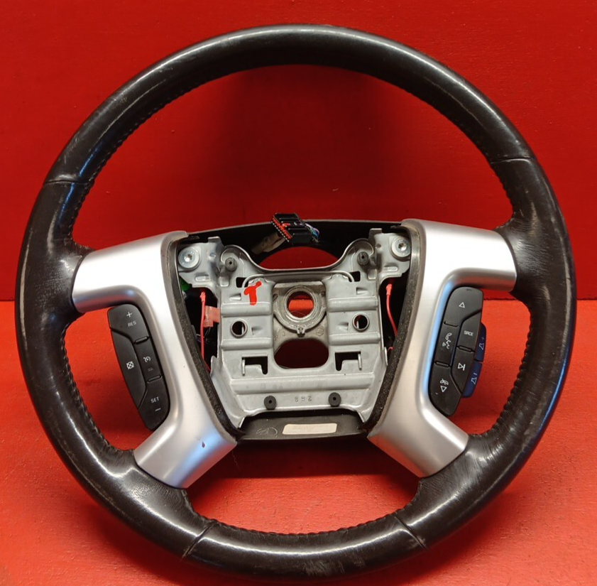 2009-2012 GMC Acadia Buick Enclave Steering Wheel Black Leather 20910933