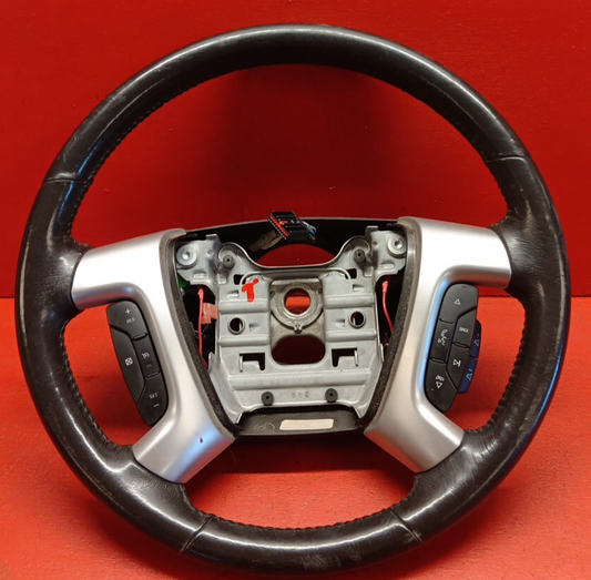 2009-2012 GMC Acadia Buick Enclave Steering Wheel Black Leather 20910933