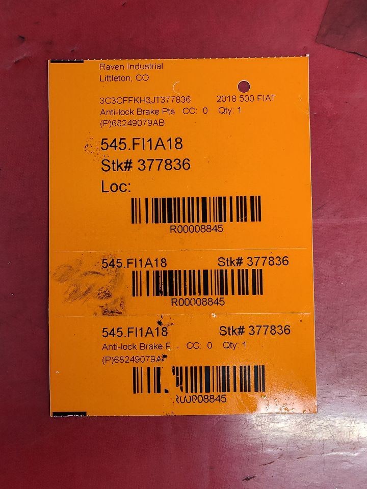 2012-2019 Fiat 500 Anit-Lock Brake Pump ABS Control Module - 67k Miles