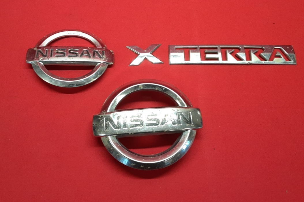 2005-2008 Nissan Xterra Badge Emblem Set Kit Chrome OEM