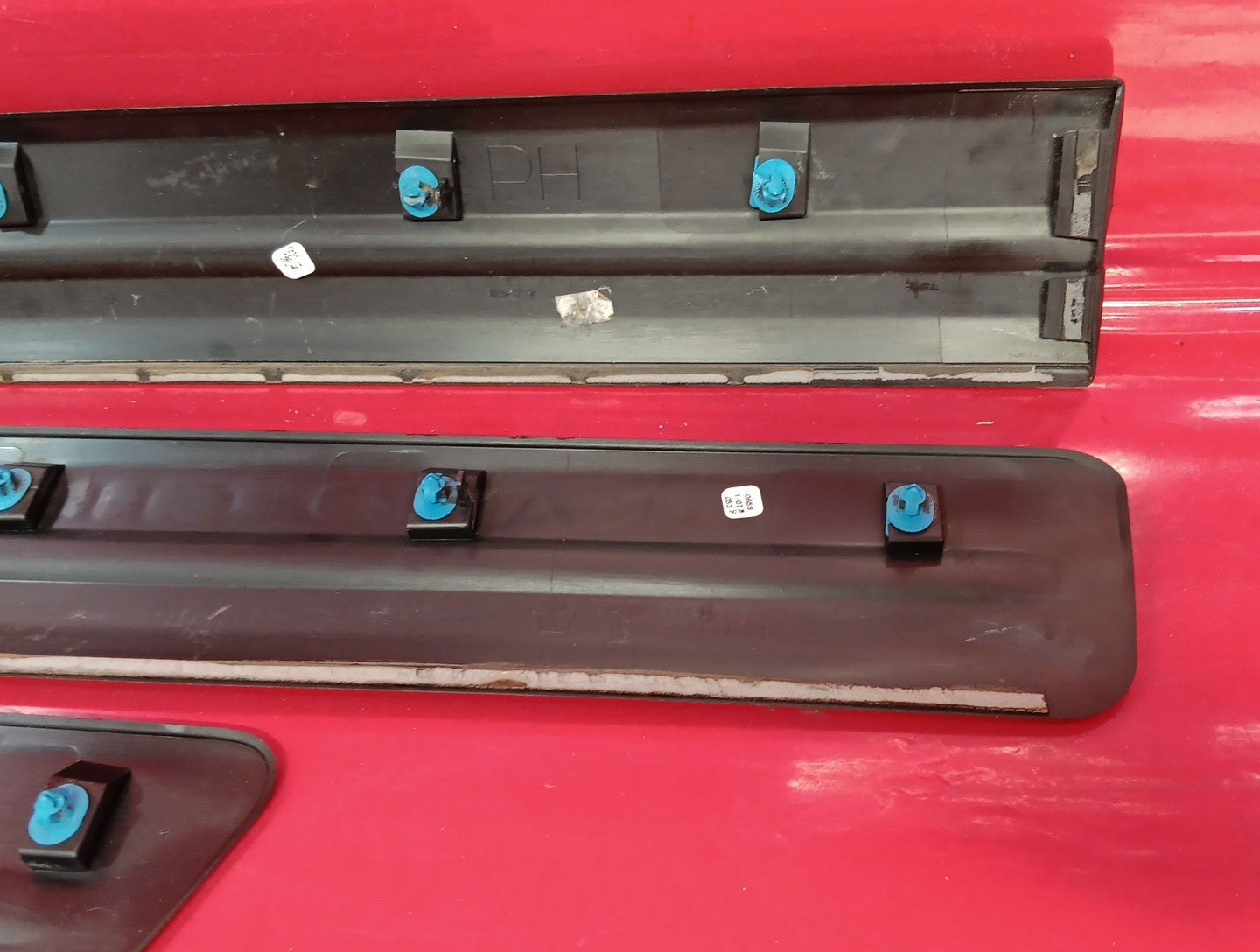 2005 2006 Jeep Grand Cherokee Exterior Door Molding Trim Strips Black FULL SET