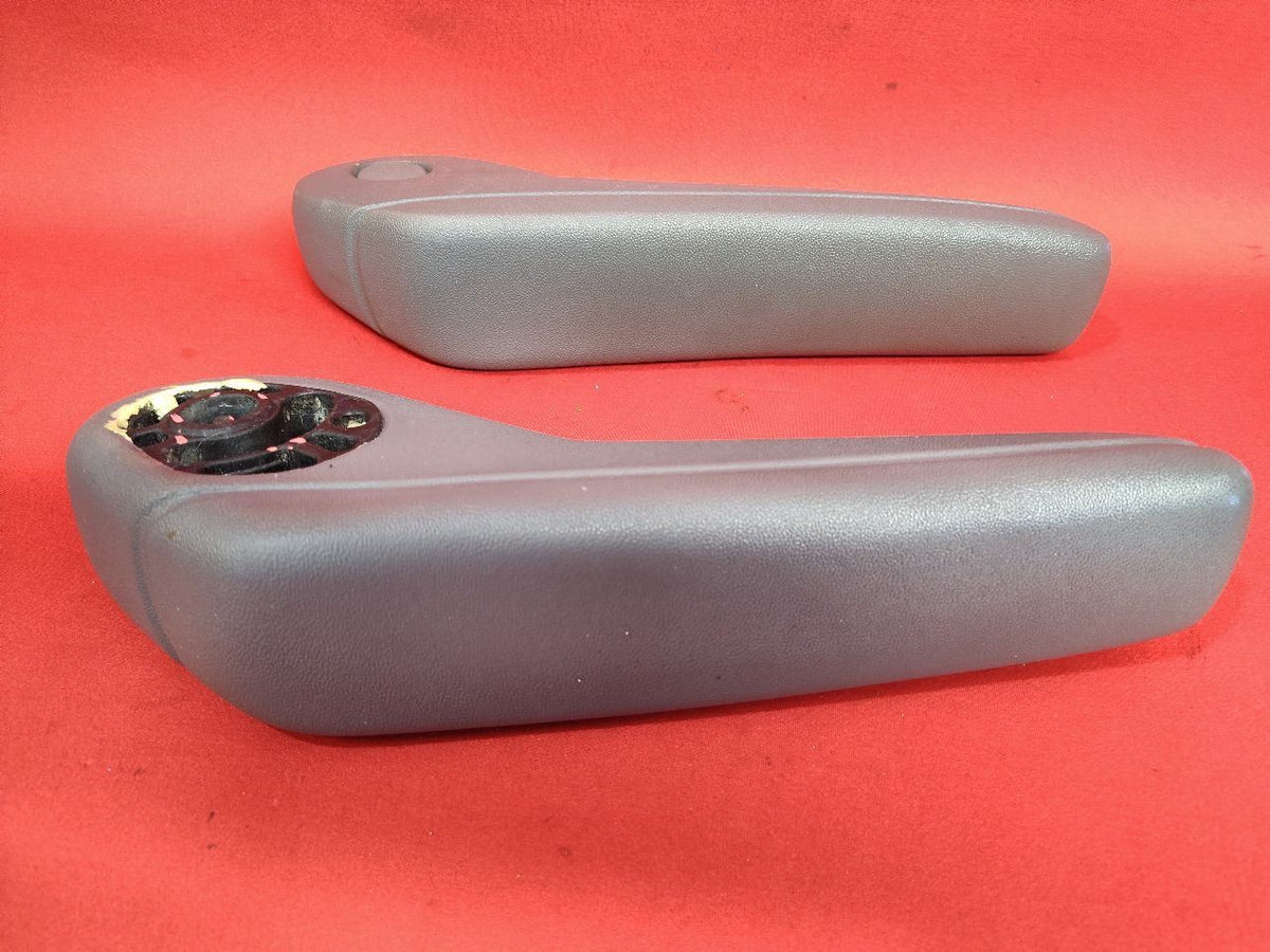 2008-2010 Chrysler Dodge Van FRONT Left Right Seat Armrest Set Medium Slate Gray