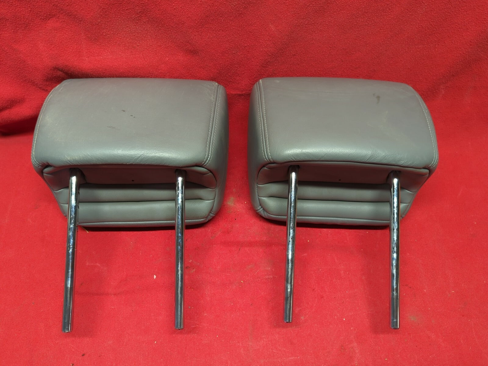 2004 2005 2006 Acura TL Moon Lake Gray Leather FRONT Headrest Set Left & Right