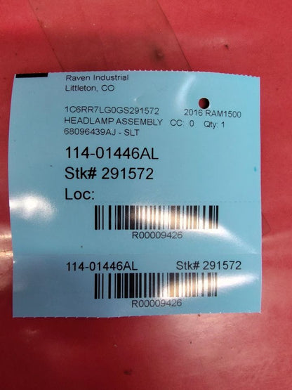 2013-2024 Dodge Ram Truck FRONT LEFT DRIVER Halogen Headlight Lamp 68096439AJ