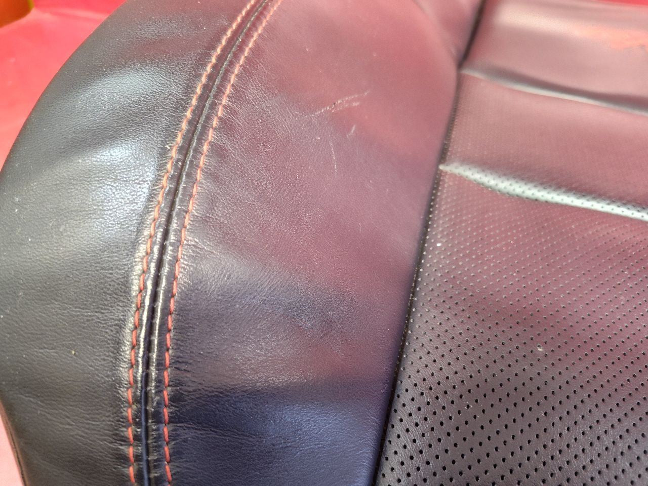 13-23 Durango 14-21 G. Cherokee FR PASSENGER Upper Seat Cushion RED R/T Stitch