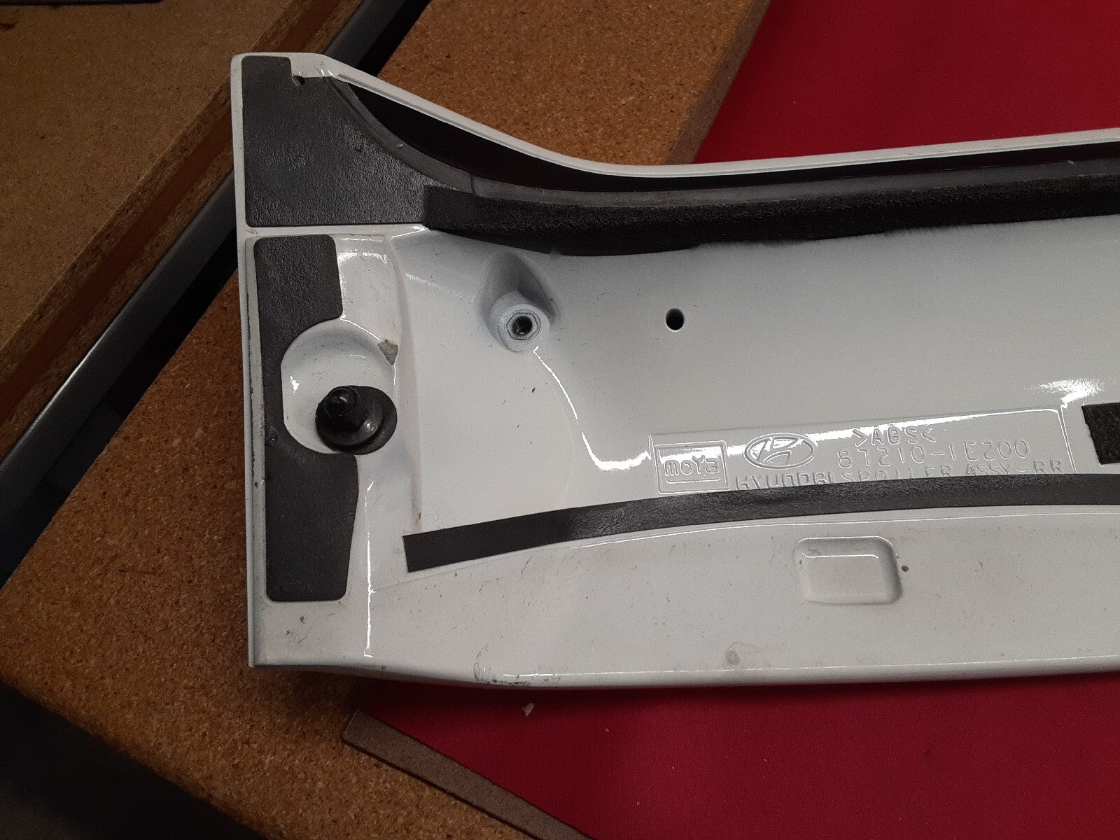 2005 - 2011 Hyundai Accent Hatchback - Rear Spoiler - 87210-1E200 - "NW White"