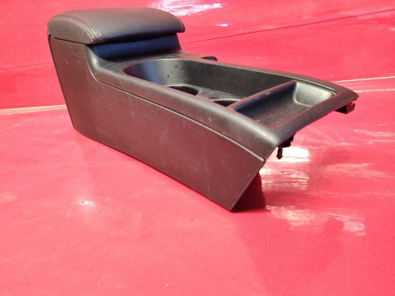 15-21 Subaru WRX / STI Manual Trans Center Console w/ Leather Lid RED Stitching