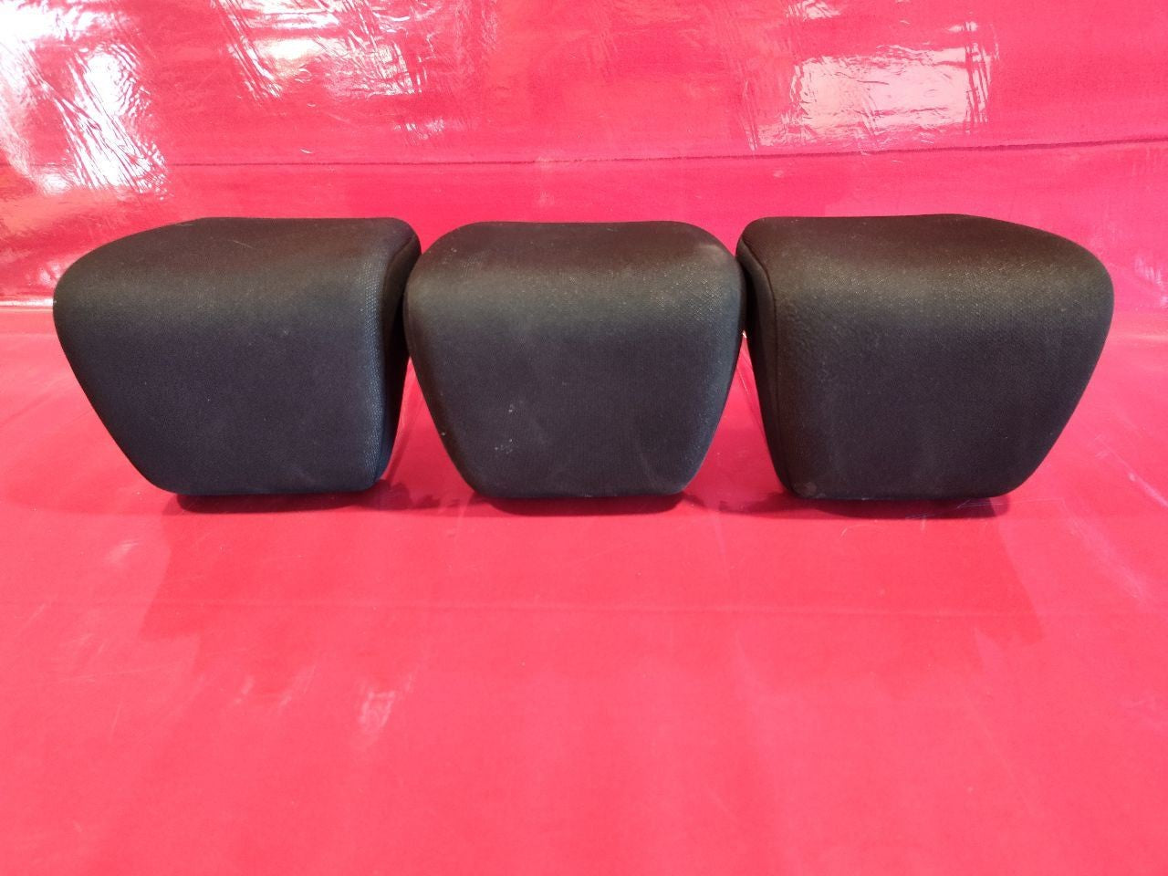 2007 2008 2009 Suzuki SX4 Rear Headrest Set of Three Black Cloth