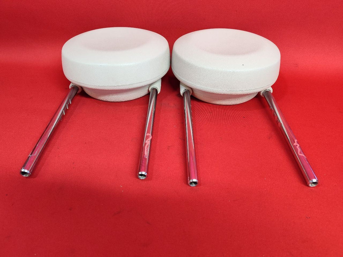 2012-2019 Fiat 500 FRONT Left Right Seat Headrest Set AJ -WD Avorio Ivory White